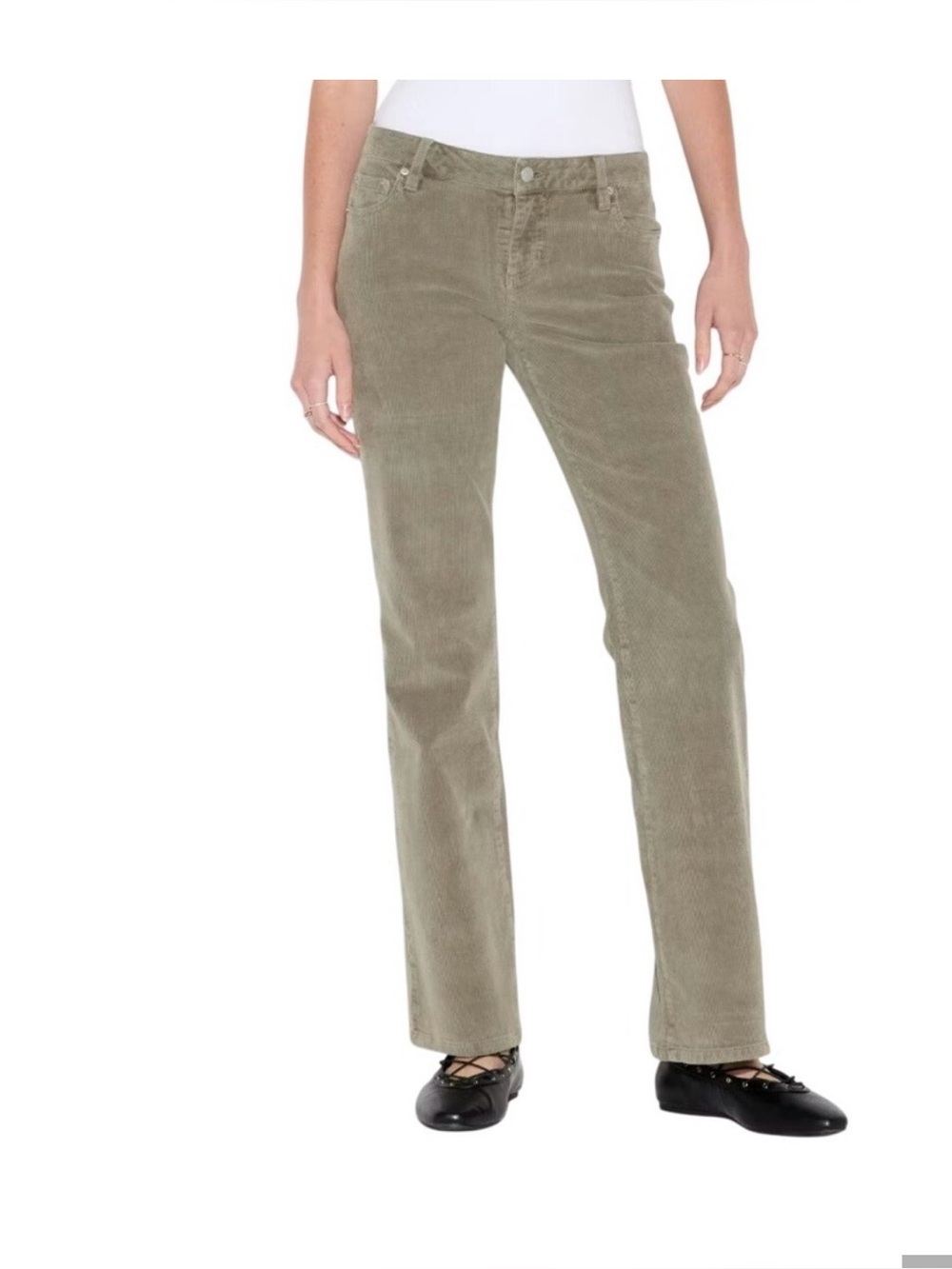 Classic Straight Corduroy Jeans in Olive